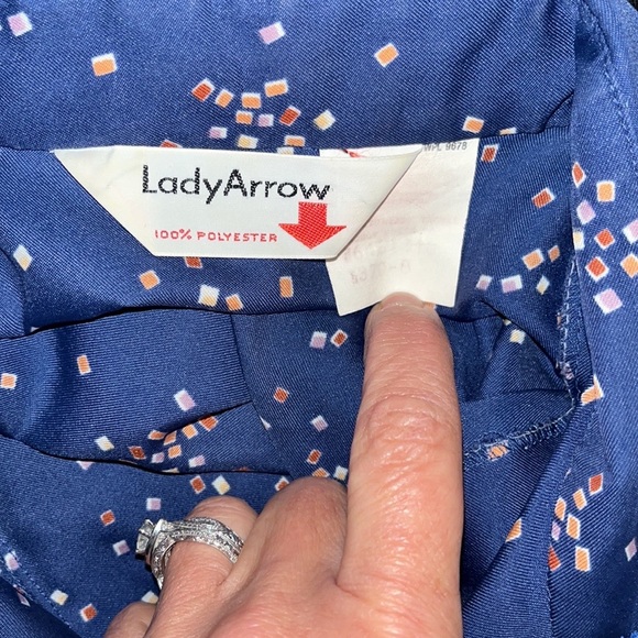 Vintage 70s LADY ARROW Blouse/Top~Button Front - Picture 6 of 6